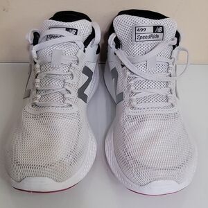 New Balance White & Gray SpeedRide 499 Athletic Sneakers